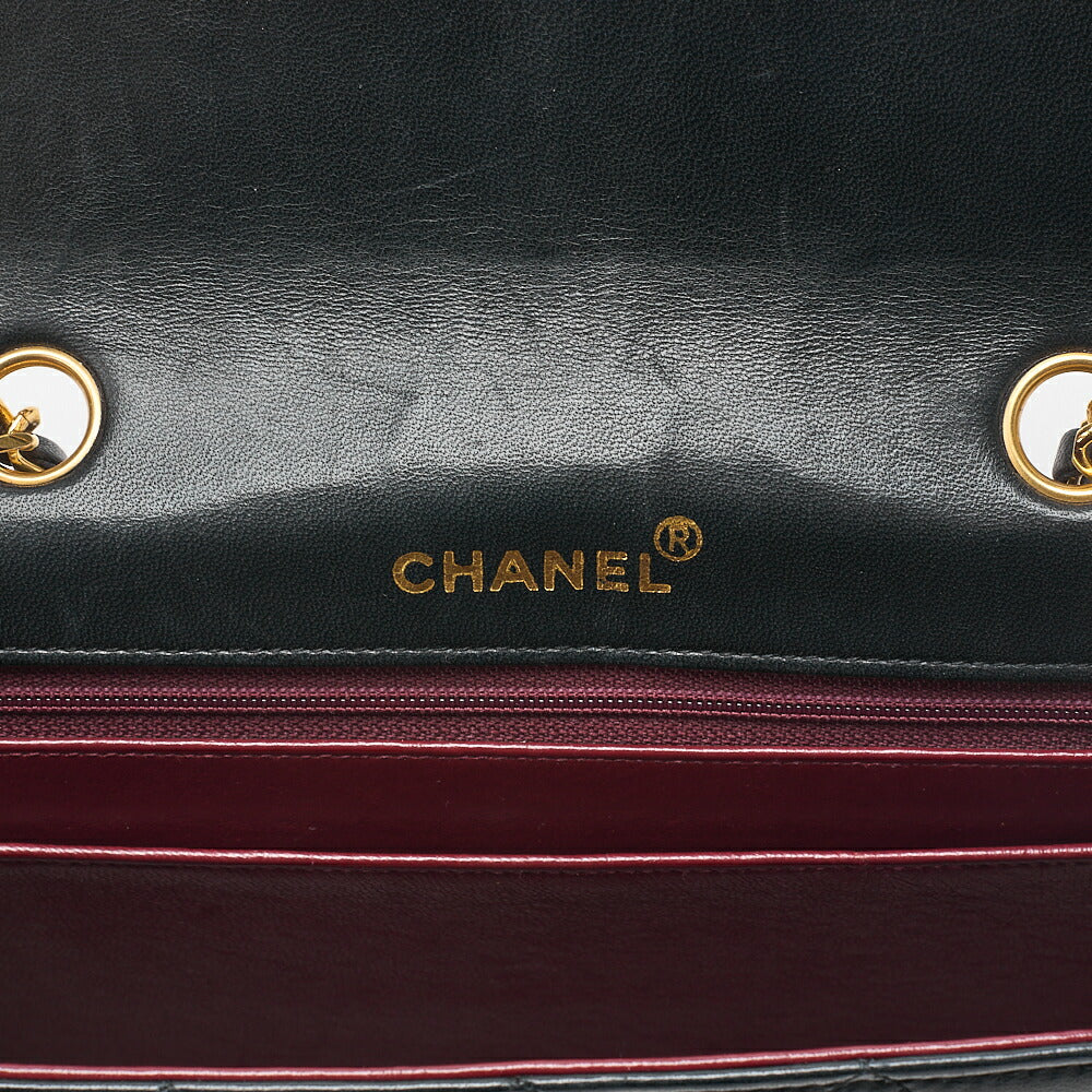 CHANEL  Matlasse  2.55 Lock Chain Shoulder Single Lambskin Black Gold-Tone Hardware, Pre-Owned