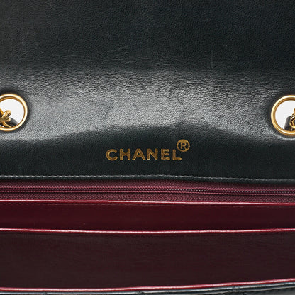 CHANEL  Matlasse  2.55 Lock Chain Shoulder Single Lambskin Black Gold-Tone Hardware, Pre-Owned