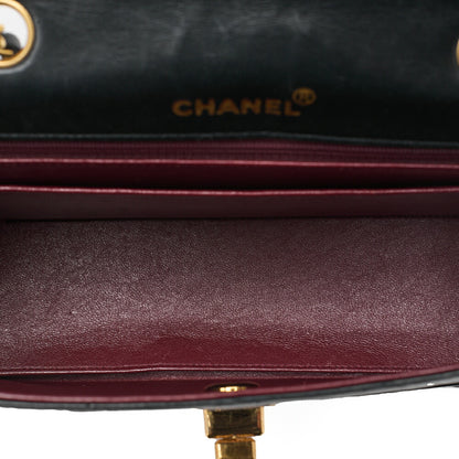 CHANEL  Matlasse  2.55 Lock Chain Shoulder Single Lambskin Black Gold-Tone Hardware, Pre-Owned