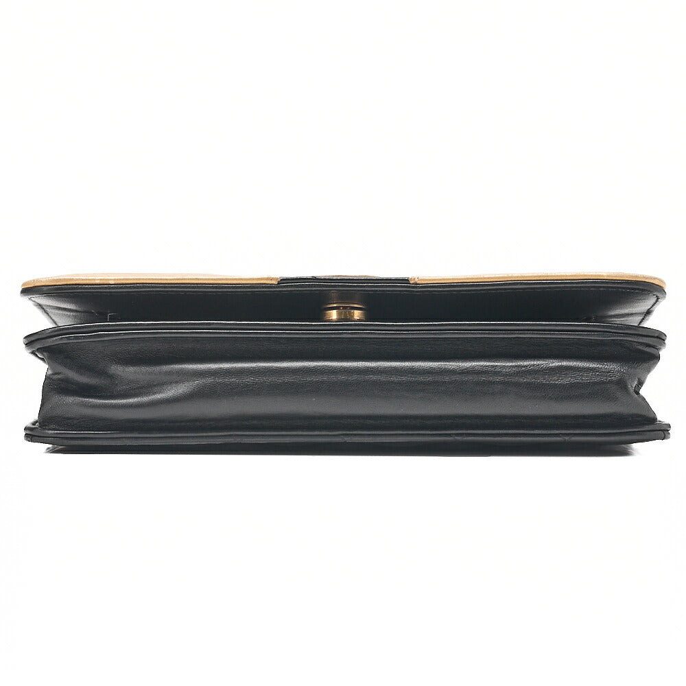 CHANEL Matlasse Cocomark Chain Wallet Lambskin Black x Gold Gold-Tone Hardware, Pre-Owned