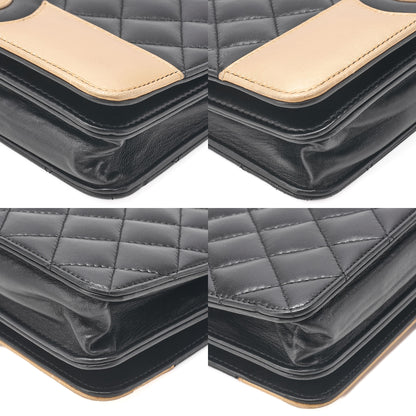 CHANEL Matlasse Cocomark Chain Wallet Lambskin Black x Gold Gold-Tone Hardware, Pre-Owned