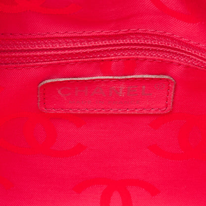 CHANEL Cambon Line Matlasse Handbag Calf Leather x Enamel Black Silver-Tone Hardware, Pre-Owned