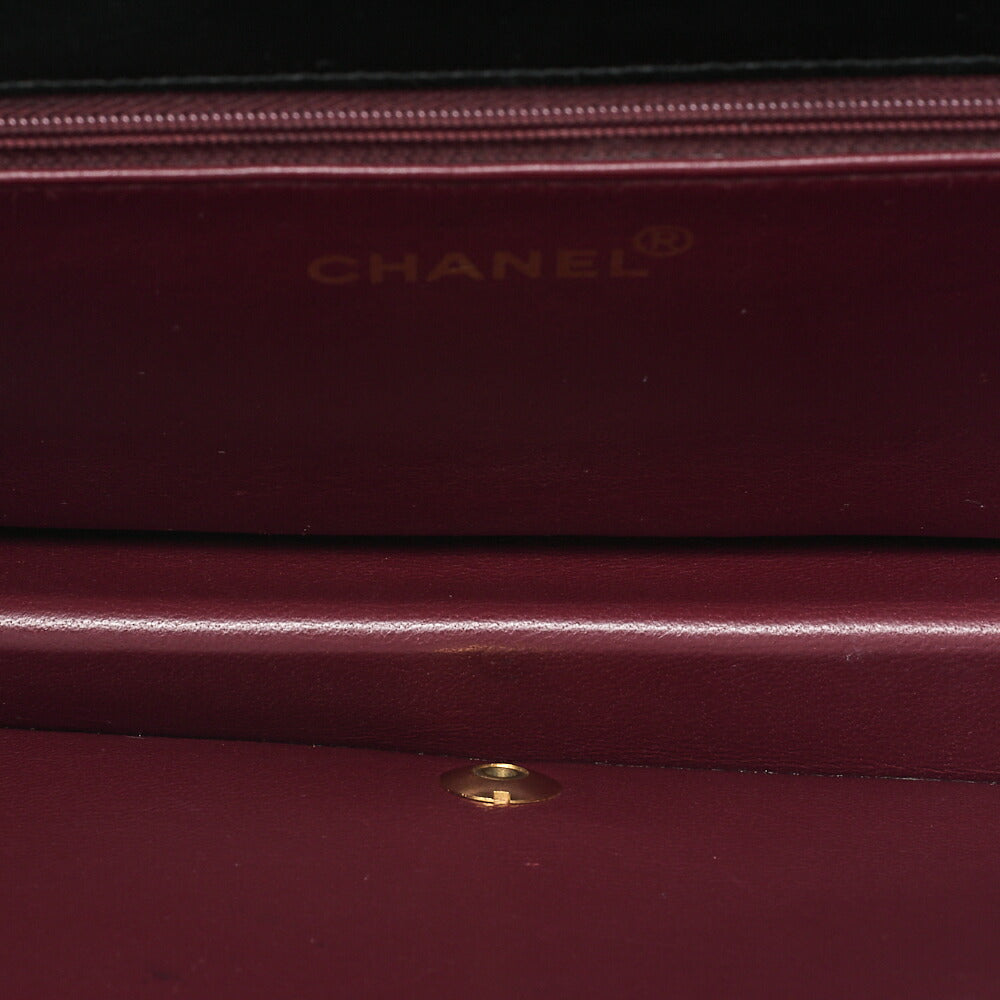 CHANEL Matlasse Full Flap Chain Shoulder Lambskin Black Gold-Tone Hardware, Pre-Owned