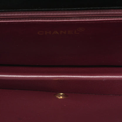 CHANEL Matlasse Full Flap Chain Shoulder Lambskin Black Gold-Tone Hardware, Pre-Owned