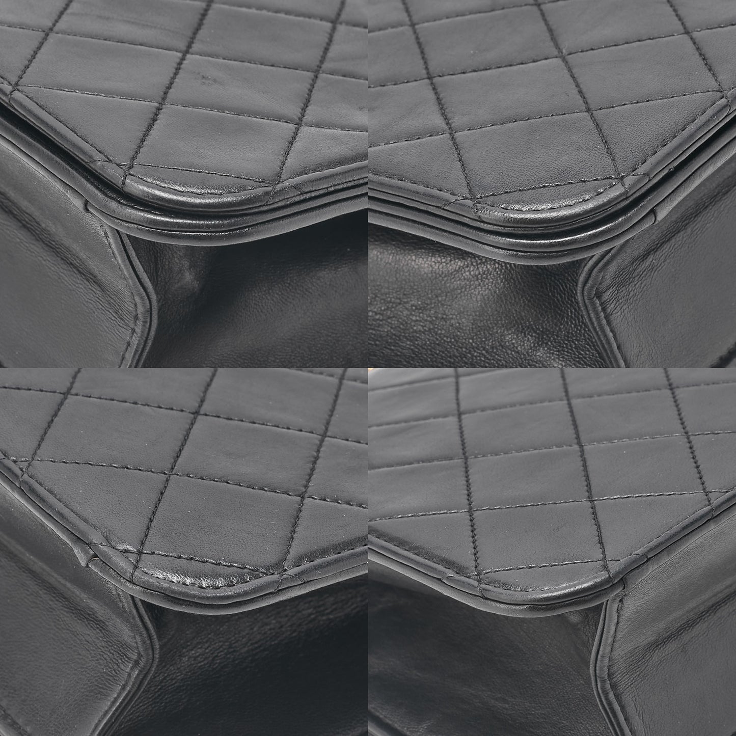 CHANEL Matlasse Full Flap Chain Shoulder Lambskin Black Gold-Tone Hardware, Pre-Owned