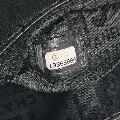 CHANEL シャネル チョコバーステッチ シングル フラップ チェーンショルダー ラムスキン 黒 ゴールド金具 中古