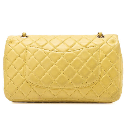 CHANEL Matlasse 25cm Double Flap Chain Shoulder Lambskin Yellow Gold-Tone Hardware, Pre-Owned