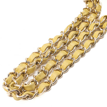CHANEL Matlasse 25cm Double Flap Chain Shoulder Lambskin Yellow Gold-Tone Hardware, Pre-Owned