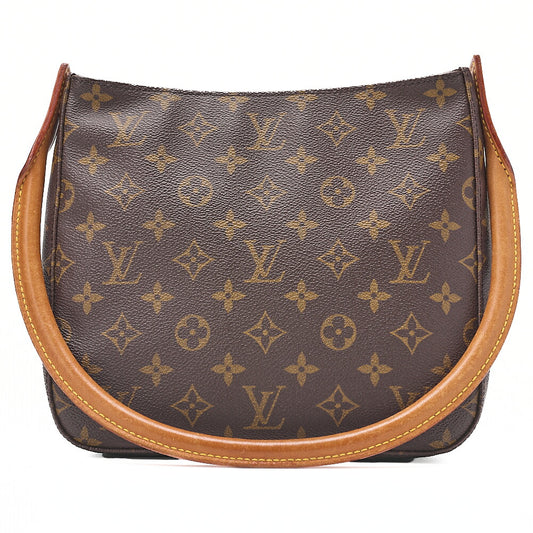 LOUIS VUITTON Monogram Looping MM One Shoulder M51146 Brown Gold-Tone Hardware, Pre-Owned
