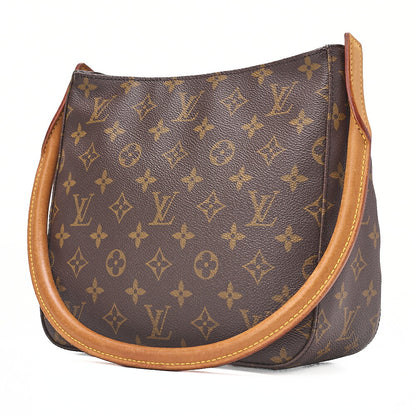 LOUIS VUITTON Monogram Looping MM One Shoulder M51146 Brown Gold-Tone Hardware, Pre-Owned