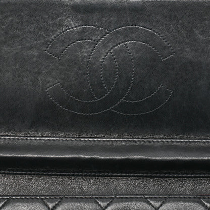 CHANEL Matlasse Push Lock Chain Shoulder Lambskin Black Gold-Tone Hardware, Pre-Owned