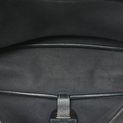 HERMES Sack Colorado GM Liege x Toile Ash Shoulder Bag Blue Indigo Silver-Tone Hardware, Pre-Owned