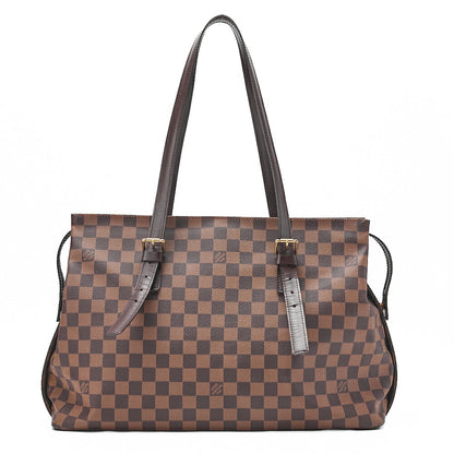 LOUIS VUITTON Louis Vuitton Damier Chelsea Shoulder Bag N51119 Brown Gold-Tone Hardware, Pre-Owned