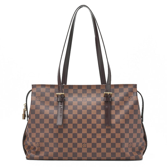 LOUIS VUITTON Louis Vuitton Damier Chelsea Shoulder Bag N51119 Brown Gold-Tone Hardware, Pre-Owned