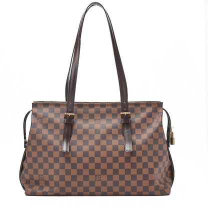 LOUIS VUITTON Louis Vuitton Damier Chelsea Shoulder Bag N51119 Brown Gold-Tone Hardware, Pre-Owned
