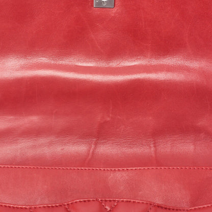CHANEL V-Stitch Chevron Lion Lock Chain Shoulder Lambskin Red Silver-Tone Hardware, Pre-Owned
