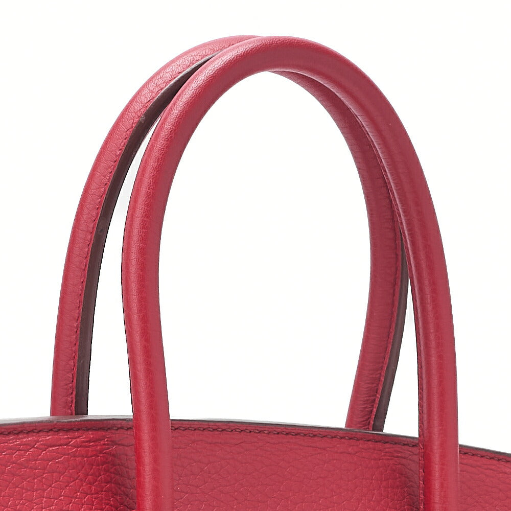 HERMES バーキン35 トリヨンクレマンス ハンドバッグ ルージュランセ ゴールド金具 中古