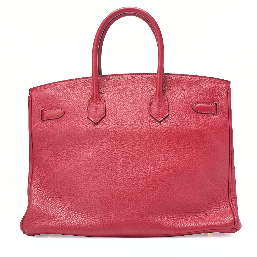 HERMES バーキン35 トリヨンクレマンス ハンドバッグ ルージュランセ ゴールド金具 中古