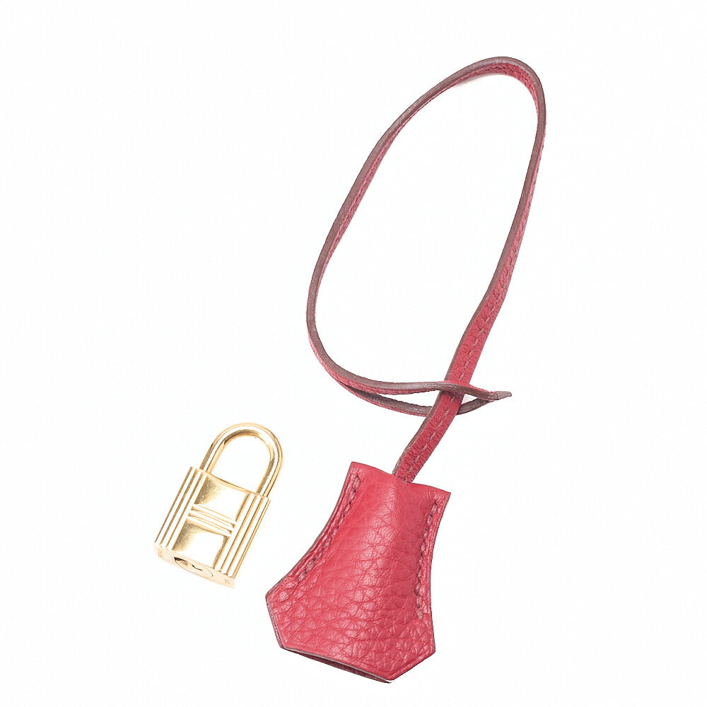 HERMES バーキン35 トリヨンクレマンス ハンドバッグ ルージュランセ ゴールド金具 中古
