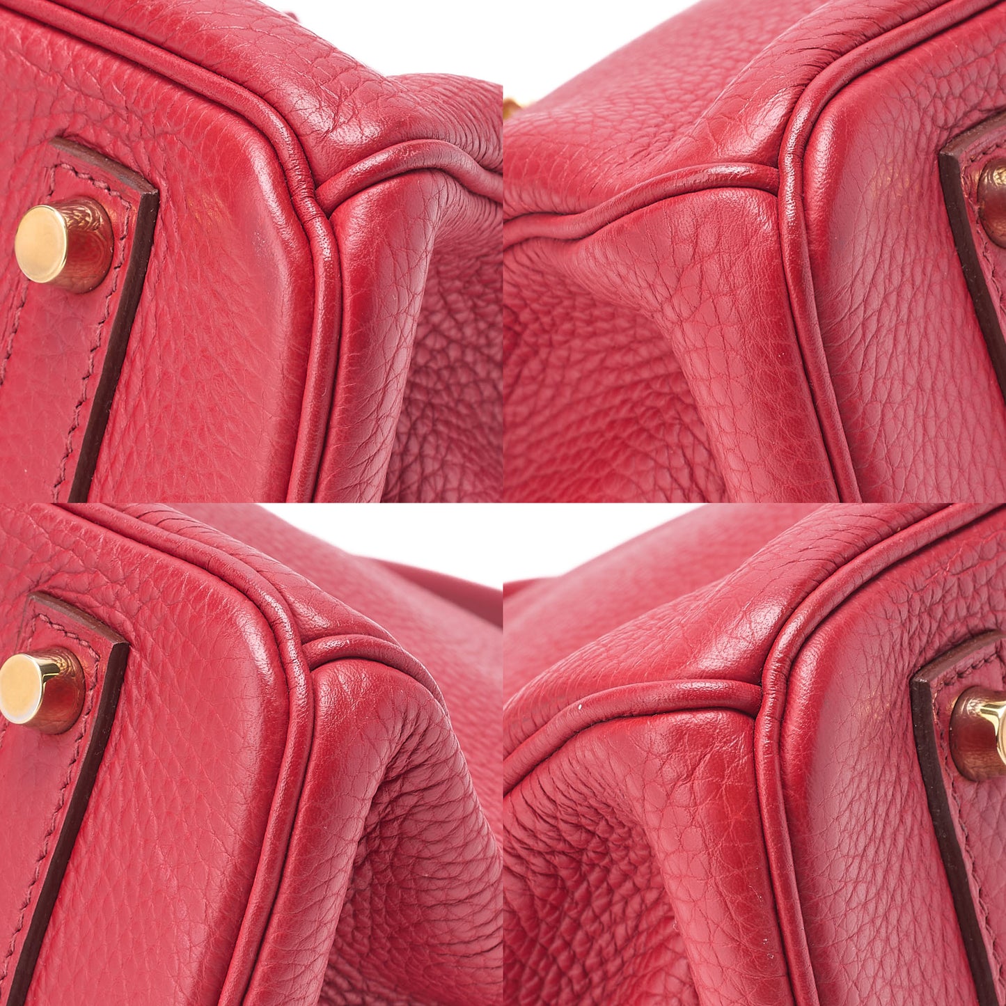 HERMES バーキン35 トリヨンクレマンス ハンドバッグ ルージュランセ ゴールド金具 中古