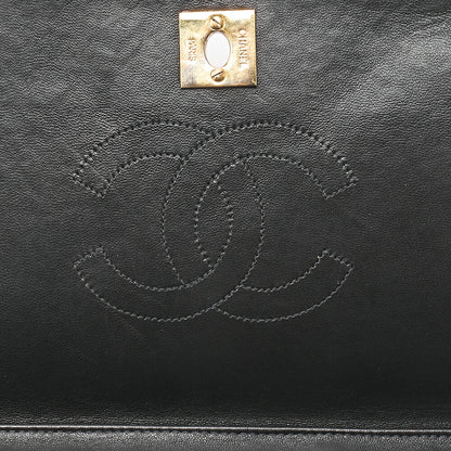 CHANEL Matelasse Turnlock Full Flap Chain Shoulder Lambskin Black Gold-Tone Hardware, Pre-Owned