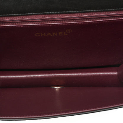 CHANEL Matelasse Turnlock Full Flap Chain Shoulder Lambskin Black Gold-Tone Hardware, Pre-Owned
