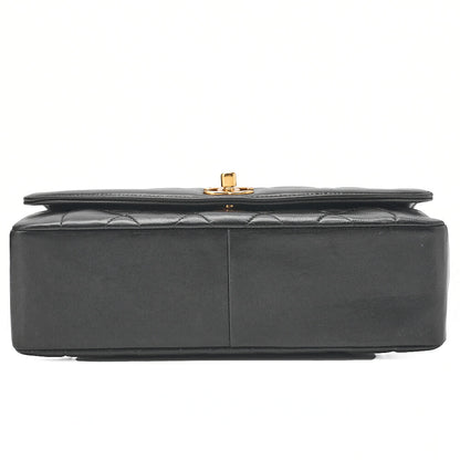 CHANEL Matelasse Diana Flap 25cm Chain Shoulder Lambskin Black Gold-Tone Hardware, Pre-Owned