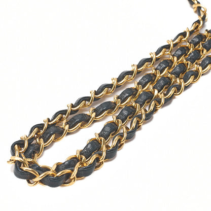 CHANEL Matelasse Diana Flap 25cm Chain Shoulder Lambskin Black Gold-Tone Hardware, Pre-Owned