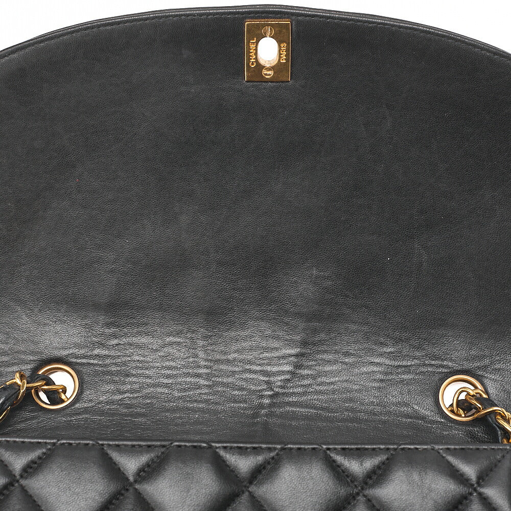CHANEL Matelasse Diana Flap 25cm Chain Shoulder Lambskin Black Gold-Tone Hardware, Pre-Owned