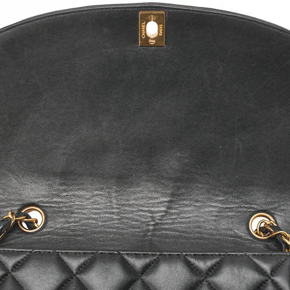 CHANEL Matelasse Diana Flap 25cm Chain Shoulder Lambskin Black Gold-Tone Hardware, Pre-Owned