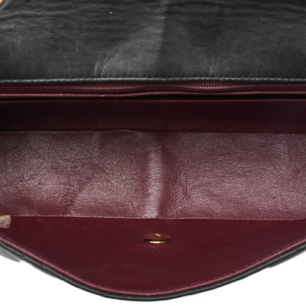 CHANEL Matelasse Diana Flap 25cm Chain Shoulder Lambskin Black Gold-Tone Hardware, Pre-Owned