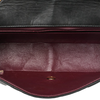 CHANEL Matelasse Diana Flap 25cm Chain Shoulder Lambskin Black Gold-Tone Hardware, Pre-Owned