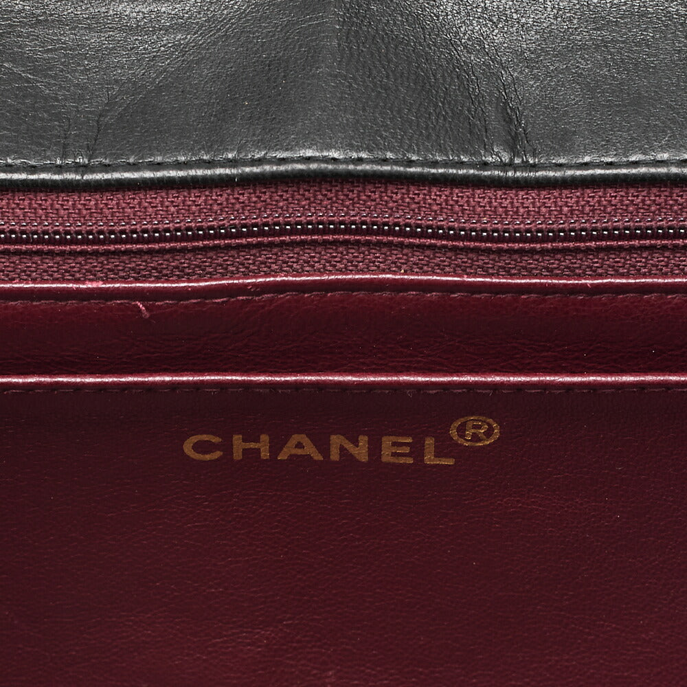 CHANEL Matelasse Diana Flap 25cm Chain Shoulder Lambskin Black Gold-Tone Hardware, Pre-Owned