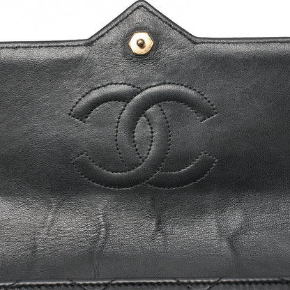 CHANEL Mini Matelasse Big Coco Single Push Lock Chain Shoulder Lambskin Black Gold-Tone Hardware, Pre-Owned