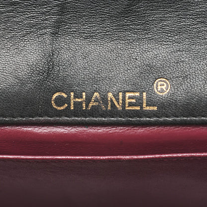 CHANEL Mini Matelasse Big Coco Single Push Lock Chain Shoulder Lambskin Black Gold-Tone Hardware, Pre-Owned