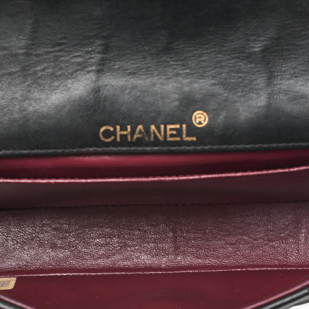 CHANEL Mini Matelasse Big Coco Single Push Lock Chain Shoulder Lambskin Black Gold-Tone Hardware, Pre-Owned