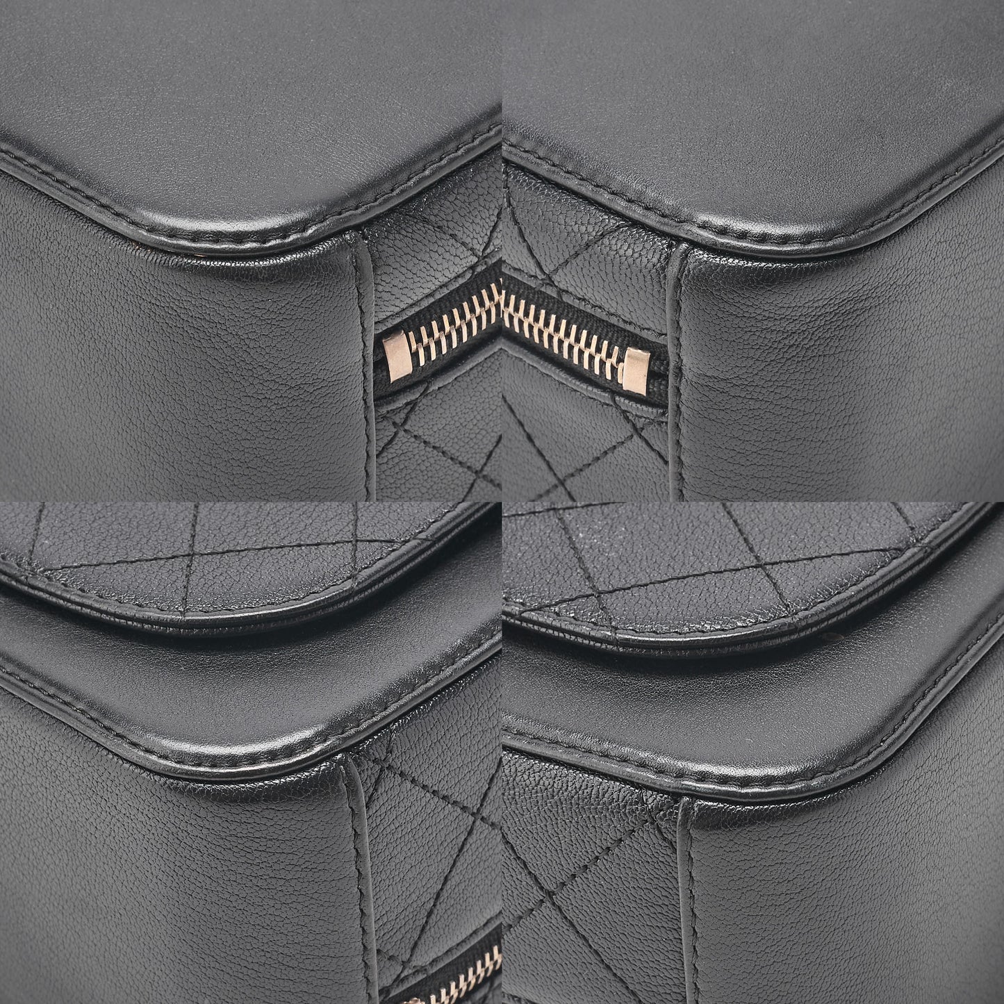 シャネル ショルダーバッグ ココマーク バニティ 2way ラムスキン ブラック ゴールド金具, 中古品