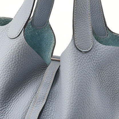 HERMES ピコタンロック MM トリヨンクレマンス ブルーペール シルバー金具、中古品