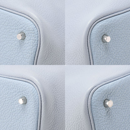 HERMES ピコタンロック MM トリヨンクレマンス ブルーペール シルバー金具、中古品