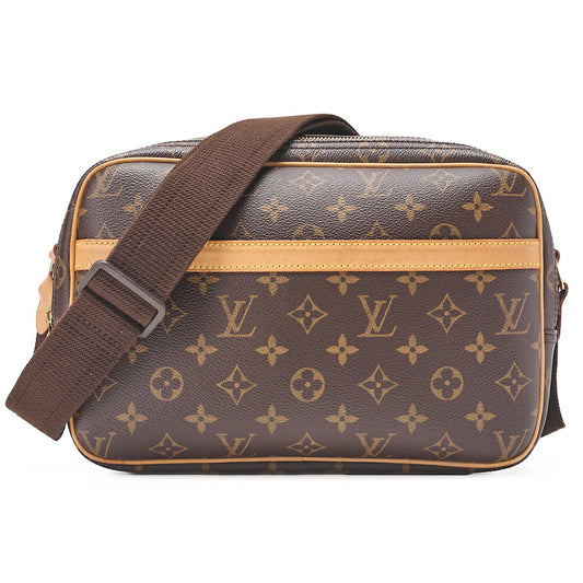 LOUIS VUITTON Louis Vuitton Monogram Reporter PM Shoulder Bag Monogram Brown Gold-Tone Hardware, Pre-Owned