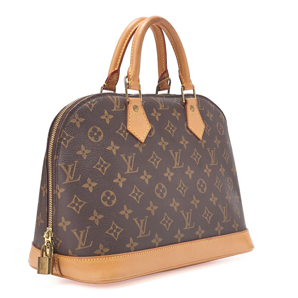 LOUIS VUITTON Louis Vuitton Handbag Monogram ALMA PM N51130 Brown Gold-Tone Hardware, Pre-Owned