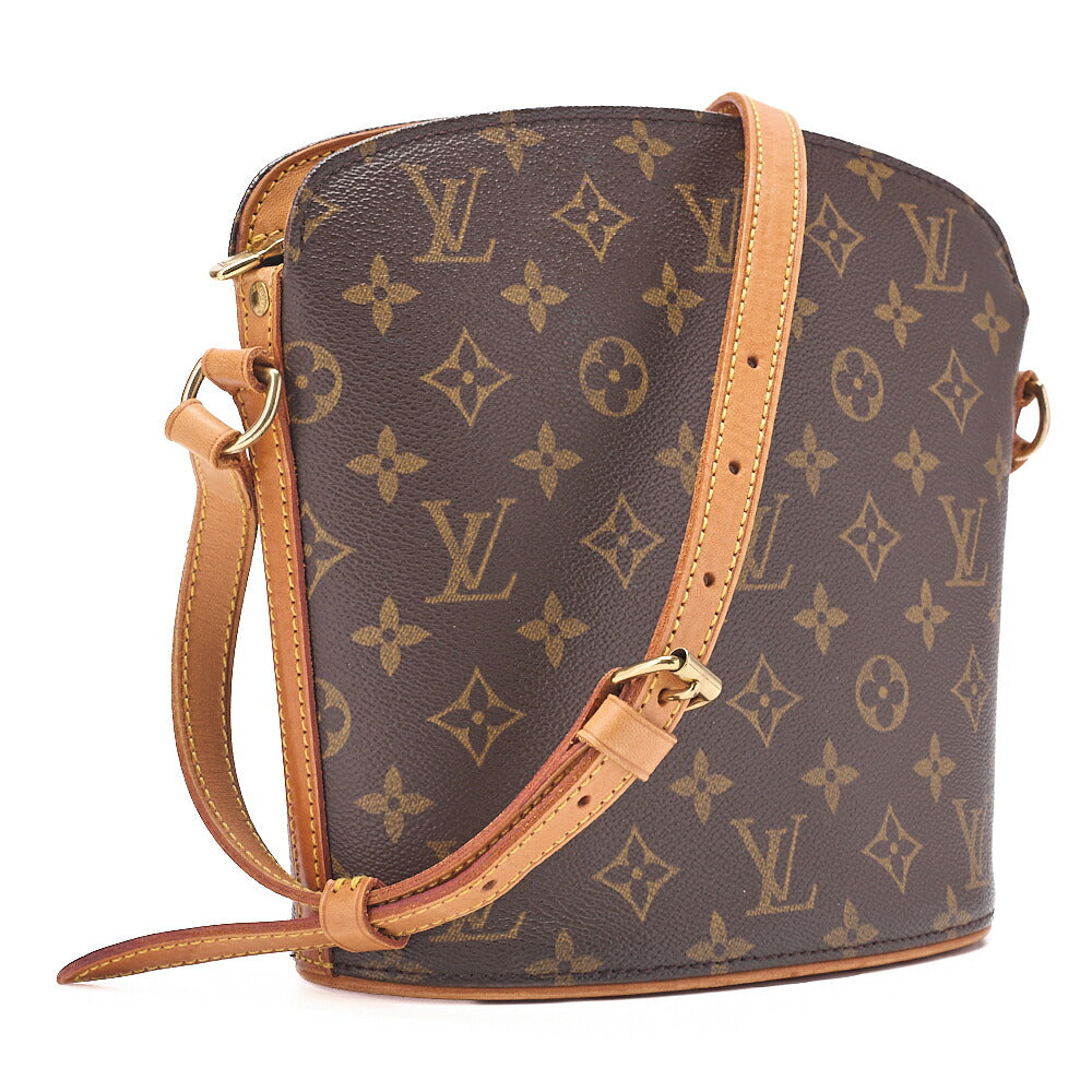 LOUIS VUITTON ルイヴィトン ショルダーバッグ モノグラム ドルーオ M51290 ブラウン ゴールド金具 USED