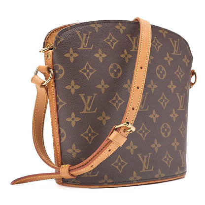 LOUIS VUITTON ルイヴィトン ショルダーバッグ モノグラム ドルーオ M51290 ブラウン ゴールド金具 USED