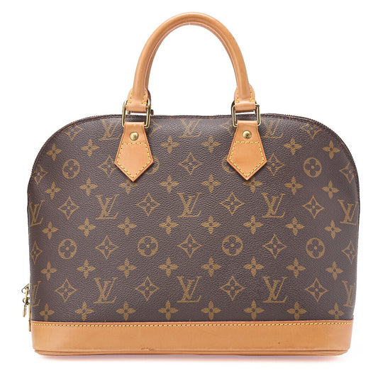 LOUIS VUITTON Louis Vuitton Handbag Monogram ALMA PM N51130 Brown Gold-Tone Hardware, Pre-Owned