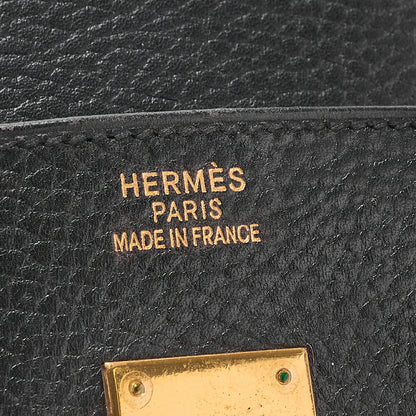 HERMES バーキン35 トリオンハンドバッグ ブラック ゴールド金具、中古