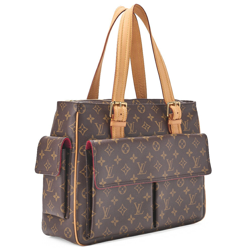 LOUIS VUITTON モノグラム ミルティプリ・シテ ハンドバッグ M51162 ブラウン ゴールド金具, 中古品
