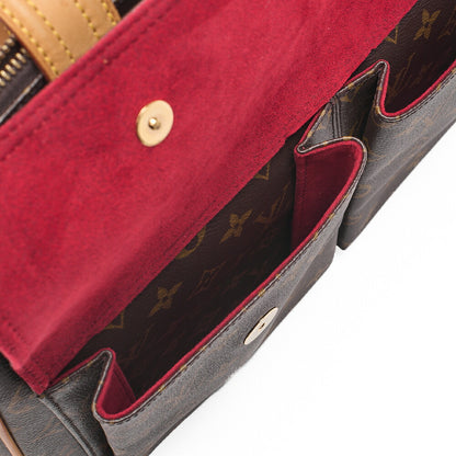 LOUIS VUITTON モノグラム ミルティプリ・シテ ハンドバッグ M51162 ブラウン ゴールド金具, 中古品