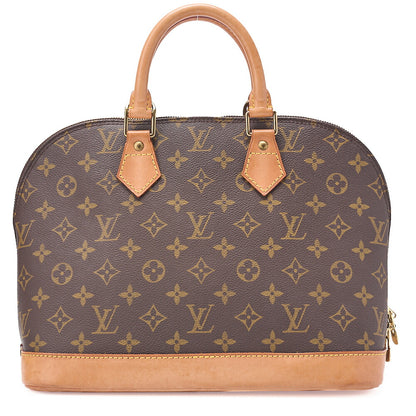 LOUIS VUITTON Louis Vuitton Handbag Monogram ALMA PM N51130 Brown Gold-Tone Hardware, Pre-Owned