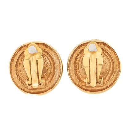 CHANEL Chanel Earrings 25 Colorstone  x GP Navy Gold-Tone Hardware, Pre-Owned