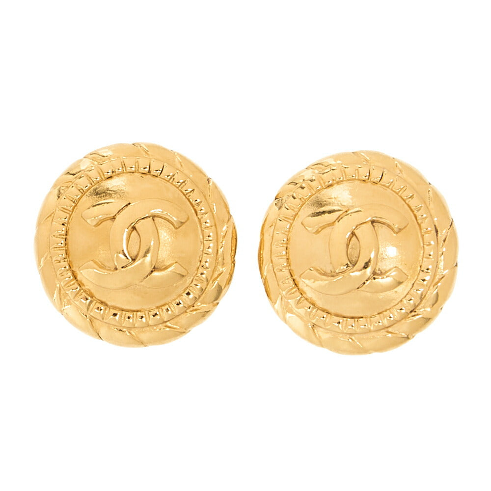 シャネル サークル ココマーク 2398 イヤリング GP ゴールドメッキ-トーン金具、中古品